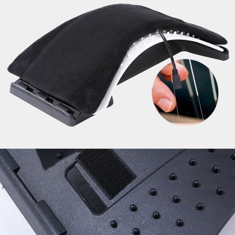 Electric Heating Belt Waist Lumbar Spine Massager Waist Four Seasons Heating Spine Correction Backrest , US Plug Electric Hot Model (White)