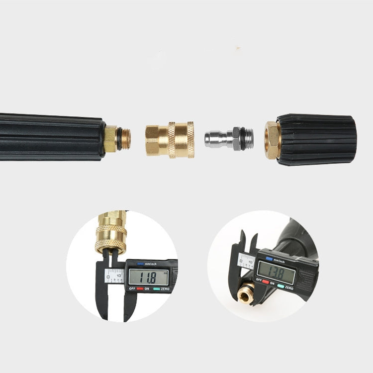2 Sets High Pressure Spray Head Fast Insertion 1/4 Quick Pure Copper Joint(Internal M14 Female+Outer M14 Flat Femal)
