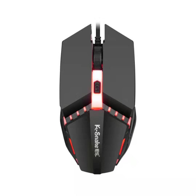 2 PCS K-Snake M11 4 Keys 1600DPI Luminous Game Wired Mouse Notebook Desktop USB Wired Mouse, Cable Length: 1.5m - Wired Mice by K-Snake | Online Shopping South Africa | PMC Jewellery | Buy Now Pay Later Mobicred