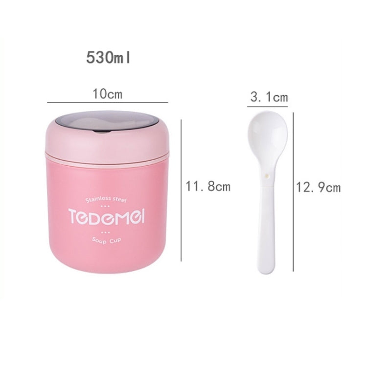 Portable Thermal Insulation Sealed Soup Cup With Lid Breakfast Lunch Box For Office Workers(Pink) - Cutlery Sets by PMC TechLife | Online Shopping South Africa | PMC TechLife