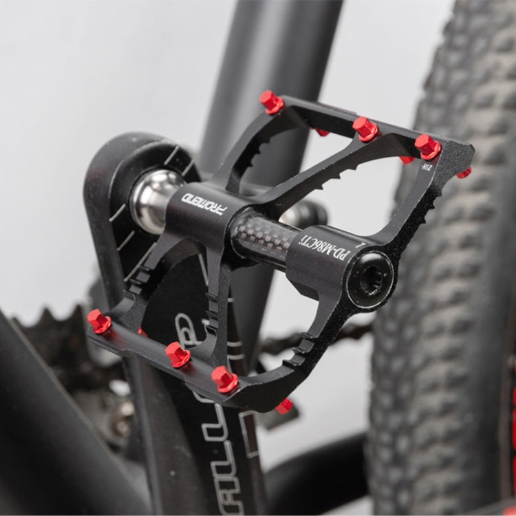 1 Pair PROMEND Titanium Axle Carbon Tube Bicycle Pedal Mountain Bike Road Bike 3 Palin Pedal PD-M86C-TI - free shipping - PMC Jewellery - Order now!