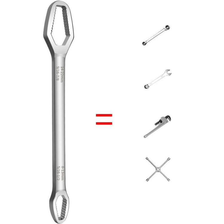 Multi-Function Plum Wrench Open Adjustment Double-Headed Self-Tightening Wrench(Black) - Hex Key & Spanner by PMC Jewellery | Online Shopping South Africa | PMC Jewellery | Buy Now Pay Later Mobicred