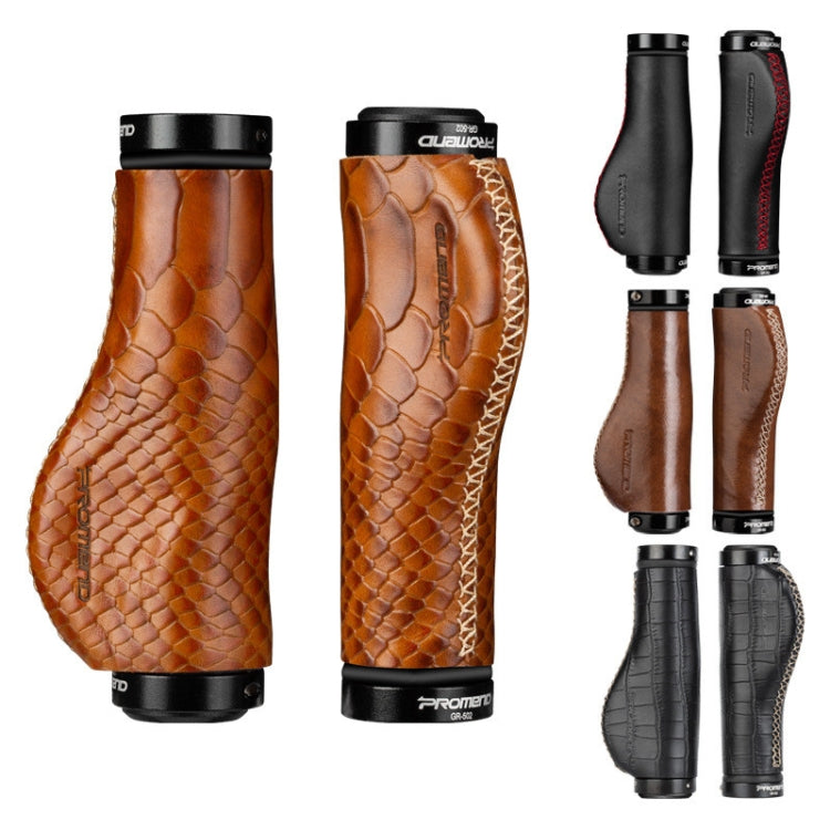 1 Pair PROMEND GR-502H Bicycle Mountain Bike Folding Bike Locking Ergonomic Meat Ball Gloves(Black Crack) - Bicycle Grips by PROMEND | Online Shopping South Africa | PMC Jewellery | Buy Now Pay Later Mobicred
