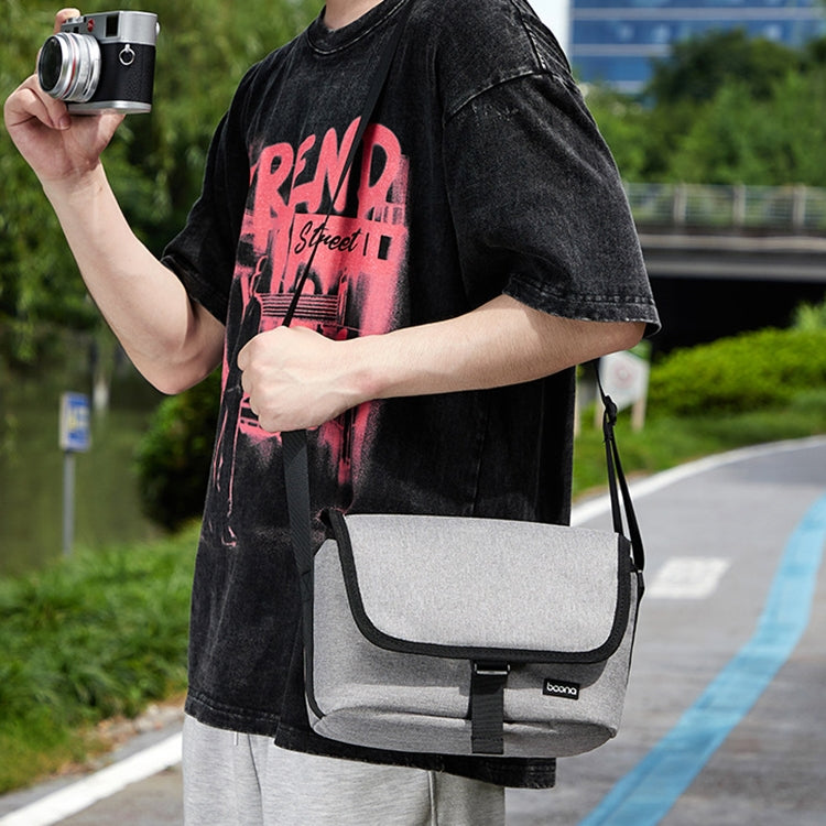 Baona BN-H013 Camera Shoulder Bag SLR Lens Storage Handbag(Light-Thin Gray)