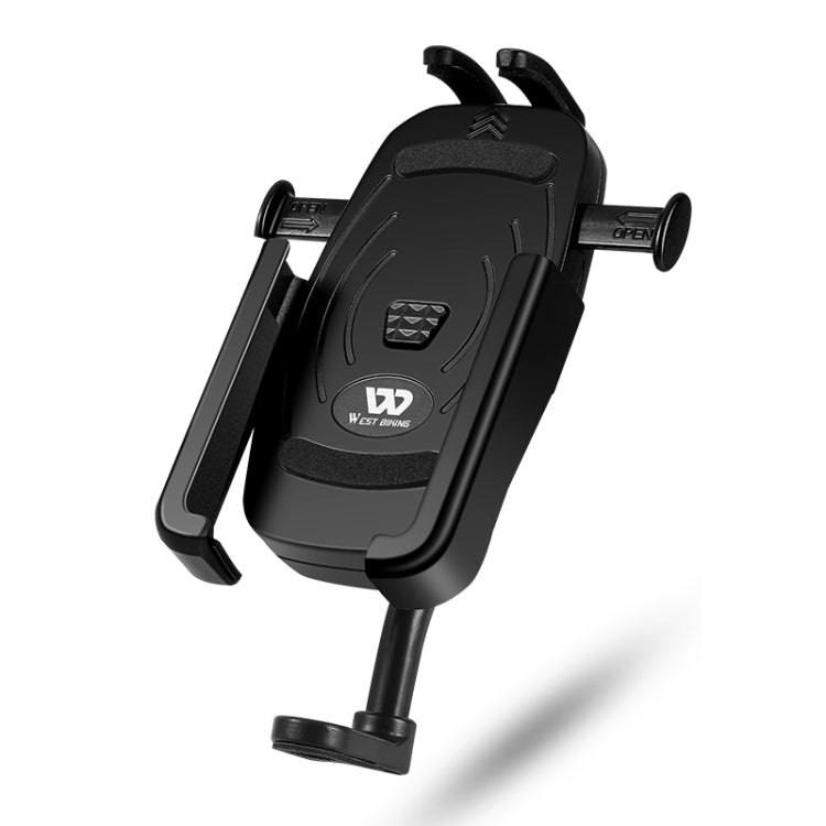 WEST BIKING Bike Mobile Phone Holder Aluminum 360 Rotatable Electric Bike Scooter Motorcycle Phone Stand,Style: Rearview Mirror Style