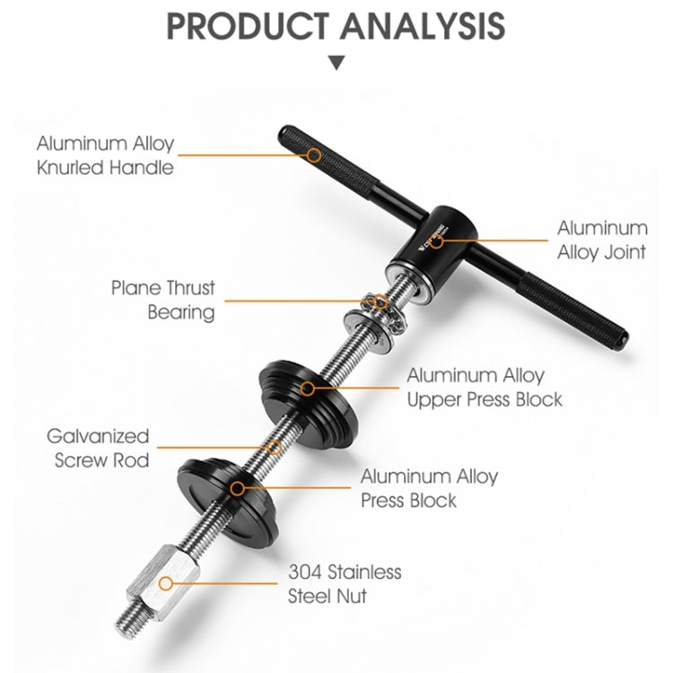 WEST BIKING Bicycle Headset Installation Removal Tools Bike Bottom Bracket Bearing Press Tool Bicycle Repair Tools(Black) - Bottom Brackets by WEST BIKING | Online Shopping South Africa | PMc TechLife | Buy Now Pay Later Mobicred