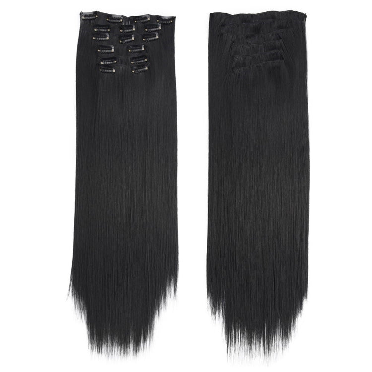6 In 1 60cm Card Hair Extension Piece 16 Card Long Straight Hair Wig Piece, Color: 1.1B