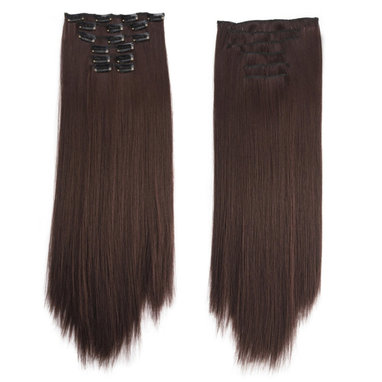 6 In 1 60cm Card Hair Extension Piece 16 Card Long Straight Hair Wig Piece, Color: 6.4