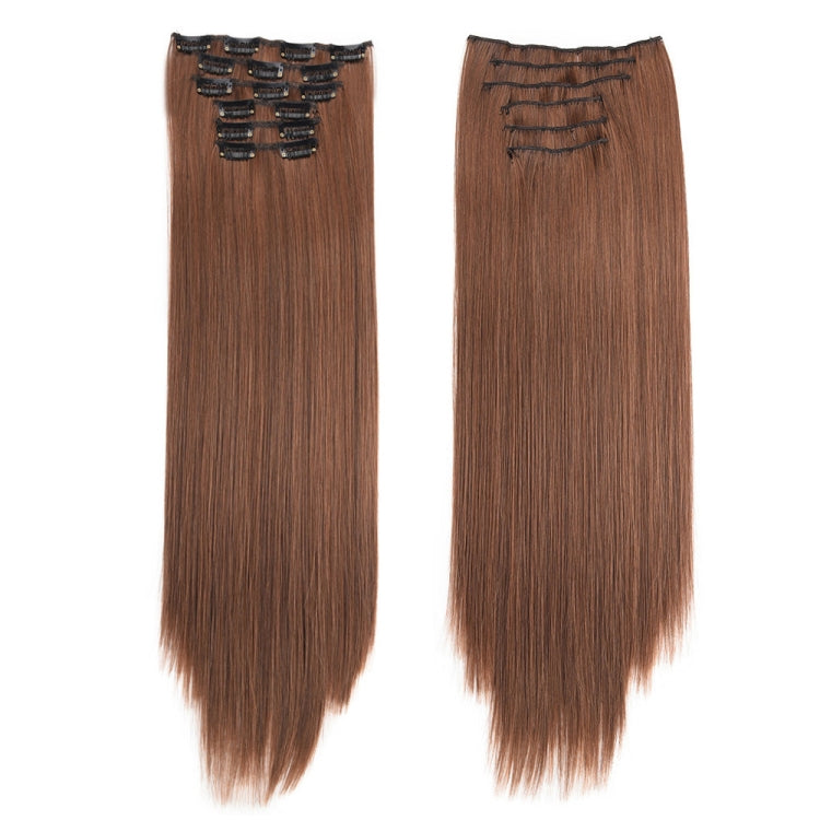 6 In 1 60cm Card Hair Extension Piece 16 Card Long Straight Hair Wig Piece, Color: 8.4M30