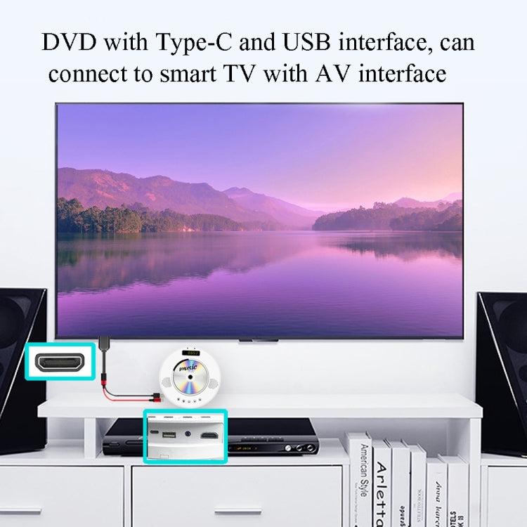 L3B Type-C USB To HDMI-Compatible Audio Transfer Three-In-One HD Cable TV Screen Connector(Black)