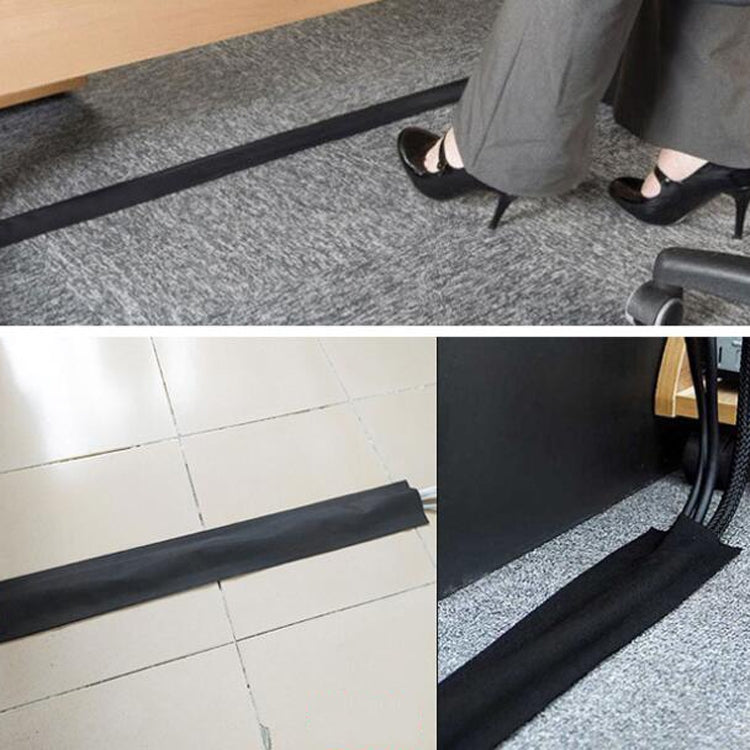 2 PCS 1m Wire Protection Harness Sleeve Storage Cable Manager(Carpet)