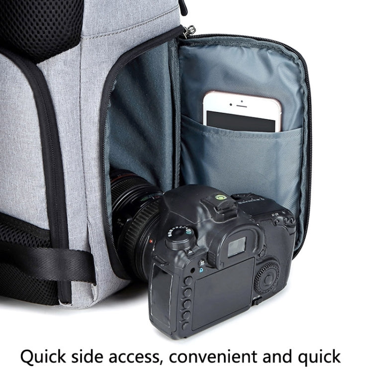 C3081 Camera Computer Shoulder Digital Camera Bag Large Capacity Photography Backpack(Dark Gray)
