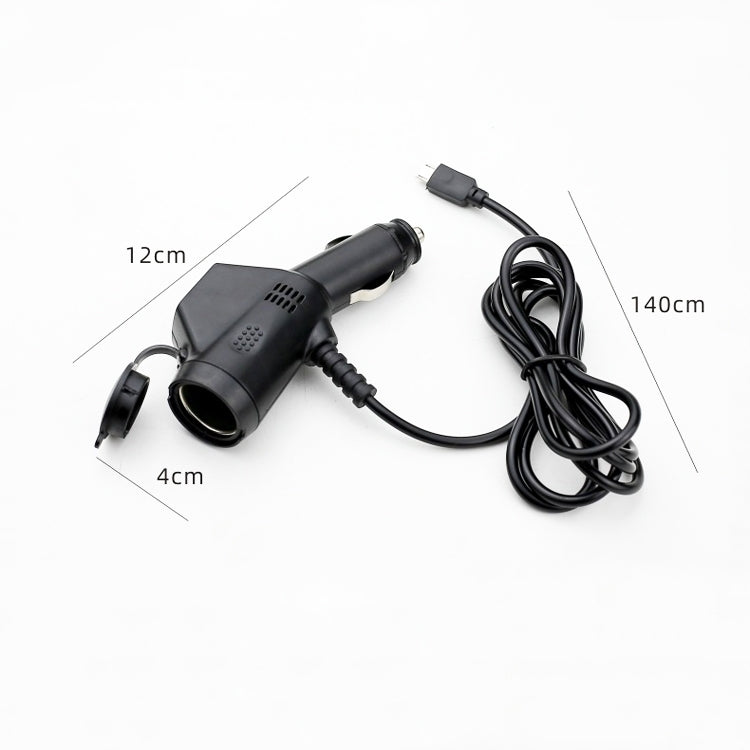 2 PCS Car 3 In 1 Charger With Cigarette Lighter Dual USB Interface With USB Mobile Phone Charging Cable(Black) - free shipping - PMC Jewellery - Order now!