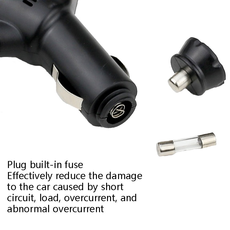 2 PCS Car 3 In 1 Charger With Cigarette Lighter Dual USB Interface With USB Mobile Phone Charging Cable(Black) - free shipping - PMC Jewellery - Order now!