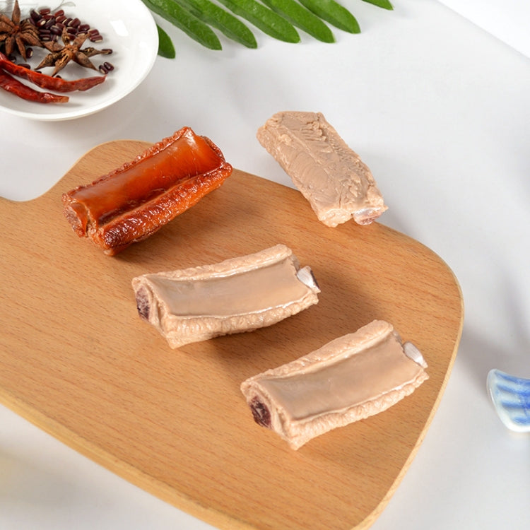 10 PCS Simulation Ribs Model Food Model Shoot Props(Original Color)