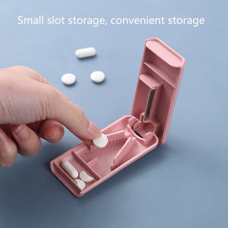 10 PCS JS010 Wheat Plastic Medicine Cutter Pill Divider(Beige)