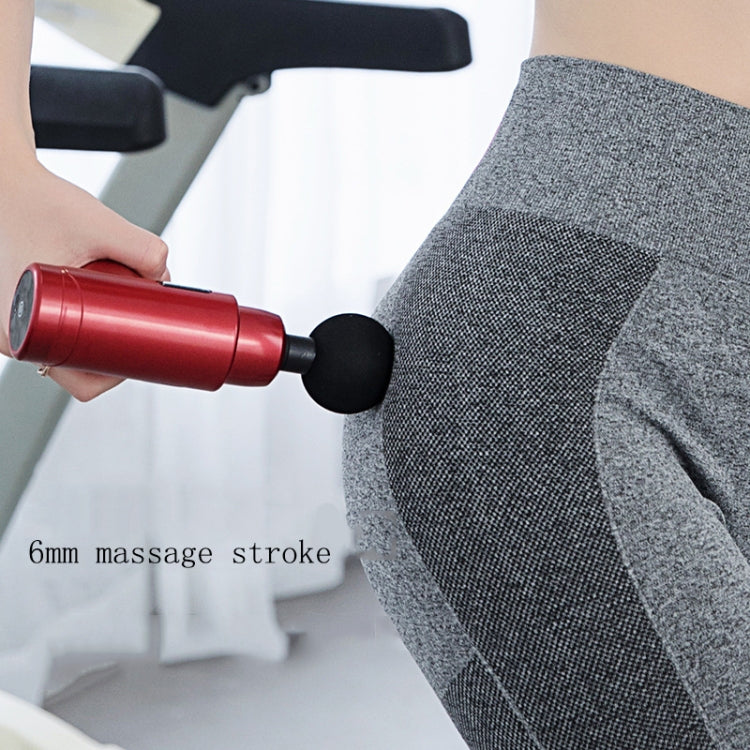 Fascia Massager Mini Electric Muscle Massager Portable Fitness Muscle Relaxing Massager Button(Superior Red)