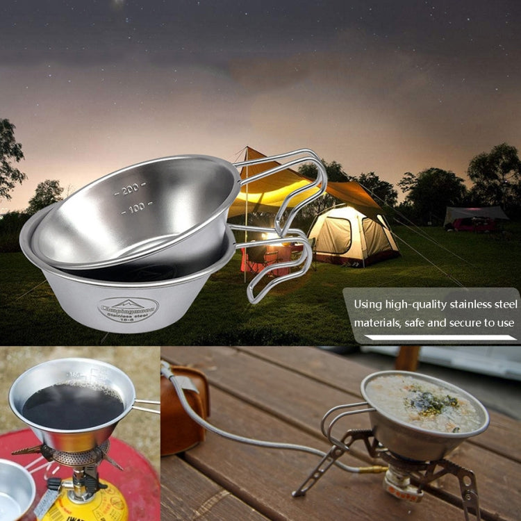 Campingmoon S220 Outdoor Portable Thickened Stainless Steel Bowl Camping Multi-Purpose Cutlery(Metallic) - Cookwares & Tablewares by PMC TechLife | Online Shopping South Africa | PMC TechLife | Buy Now Pay Later Mobicred