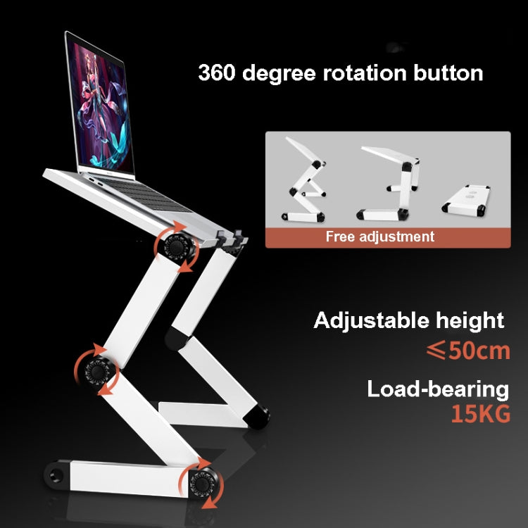 Oatsbasf Folding Computer Desk Laptop Stand Foldable Lifting Heightening Storage Portable Rack,Style: L02 Black