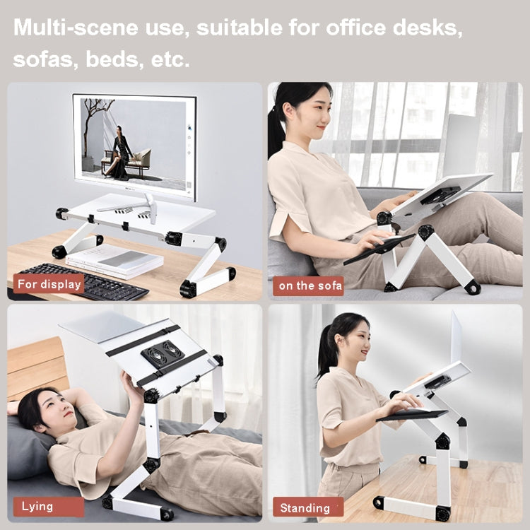 Oatsbasf Folding Computer Desk Laptop Stand Foldable Lifting Heightening Storage Portable Rack,Style: L02 Black
