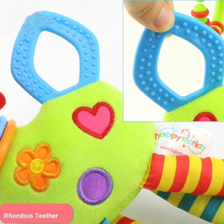 Baby Carriage Hanging Toy 0-1 Year Old Bell Teether Giraffe Bed Bell(Yellow)