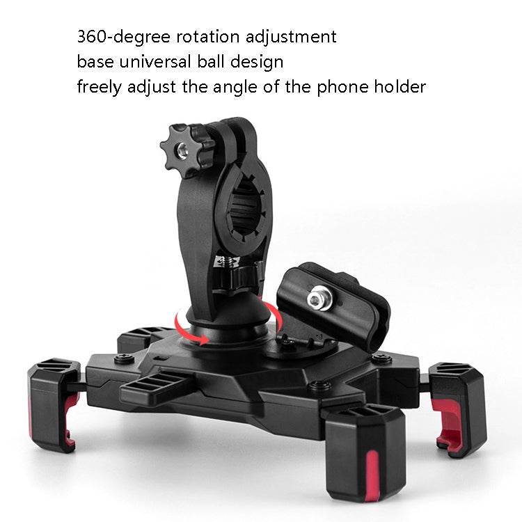 CYCLINGBOX Bicycle Mobile Phone Bracket With Parasol Rider Mobile Phone Frame, Style: Rearview Mirror Installation (Black) - free shipping - PMC Jewellery - Order now!