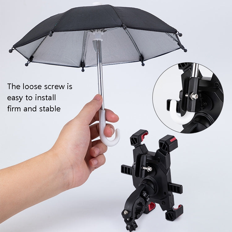 CYCLINGBOX Bicycle Mobile Phone Bracket With Parasol Rider Mobile Phone Frame, Style: Rearview Mirror Installation (Blue) - free shipping - PMC Jewellery - Order now!
