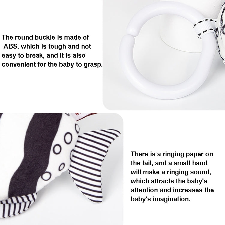 TOLOLO T168231-4 Newborn Bed Bell Early Education Toy Visually Inspires Black And White Wind Chimes Baby Bed Hanging(4D Starfish)