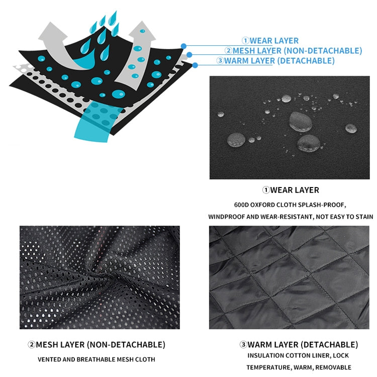 GHOST RACING GR-Y07 Motorcycle Cycling Jacket Four Seasons Locomotive Racing Anti-Fall Cloth, Size: M(Black)