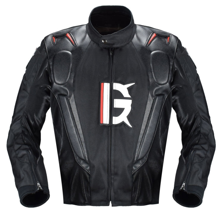 GHOST RACING GR-Y09 Motorcycle Four Seasons Racing Suit Locomotive Riding Anti-Fall Rally Suit, Size: XXXL(Black)