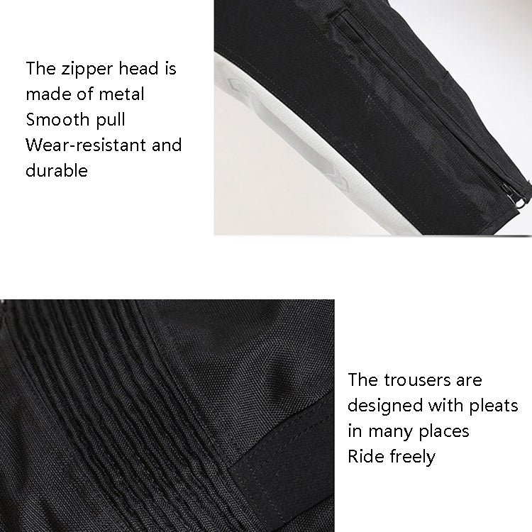 GHOST RACING GR-K06 Motorcycle Riding Trousers Racing Motorcycle Anti-Fall Windproof Keep Warm Pants, Size: L(Black)
