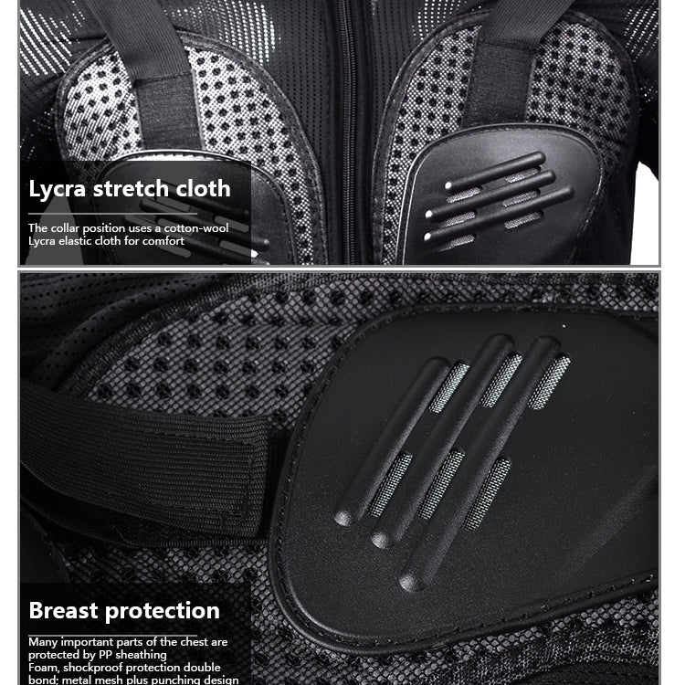 GHOST RACING F060 Motorcycle Armor Suit Riding Protective Gear Chest Protector Elbow Pad Fall Protection Suit, Size: XL(Red)