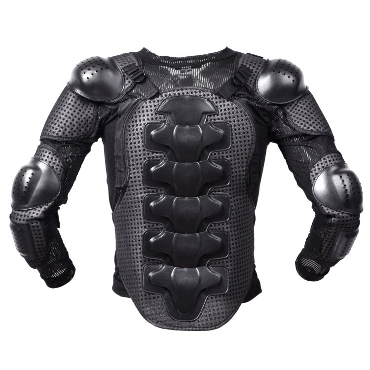 GHOST RACING F060 Motorcycle Armor Suit Riding Protective Gear Chest Protector Elbow Pad Fall Protection Suit, Size: XXXL(Black)