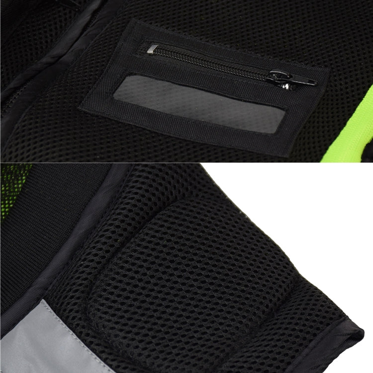 GHOST RACING GR-Y06 Motorcycle Riding Vest Safety Reflective Vest, Size: M(Fluorescent Green)