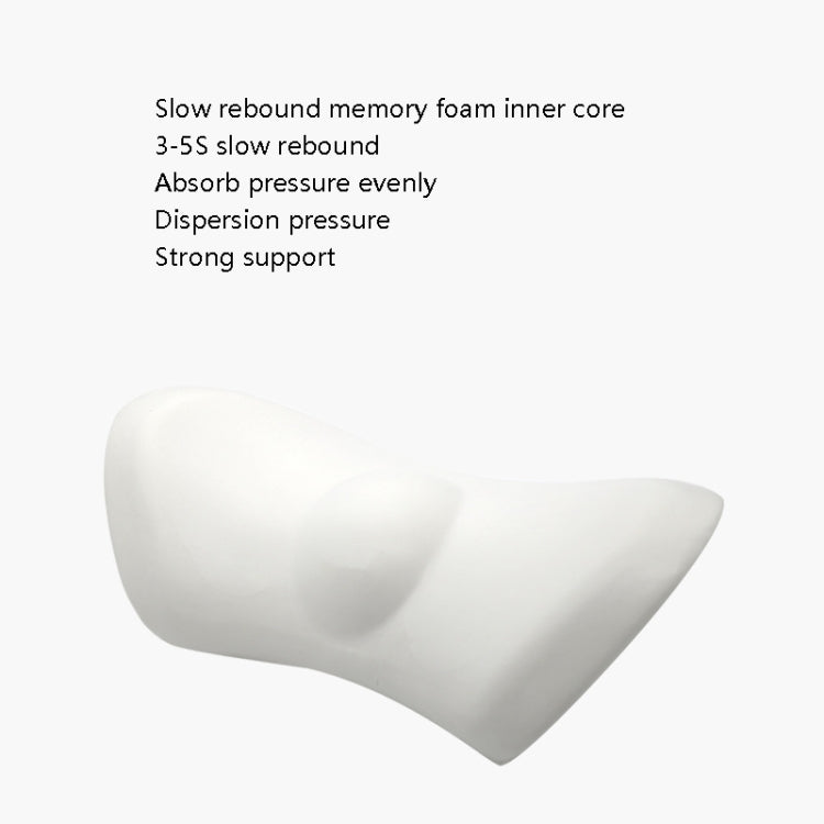 Car Supplies Lumbar Support Memory Foam Car Backrest Lumbar Cushion Seat Cushion Lumbar Pillow, Colour: Blue+Light Gray