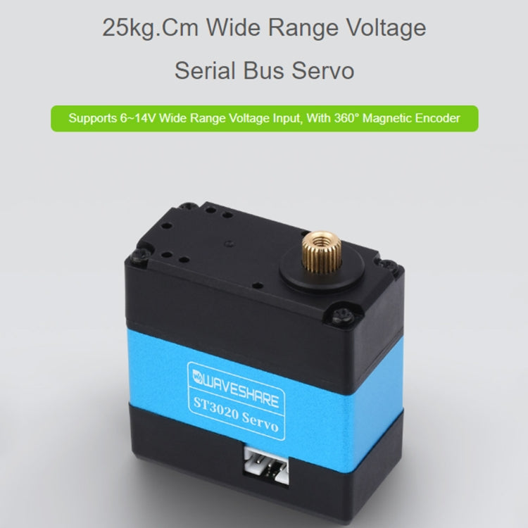 Waveshare 24703 25kg.cm Wide Range Voltage ST3020 Serial Bus Aervo