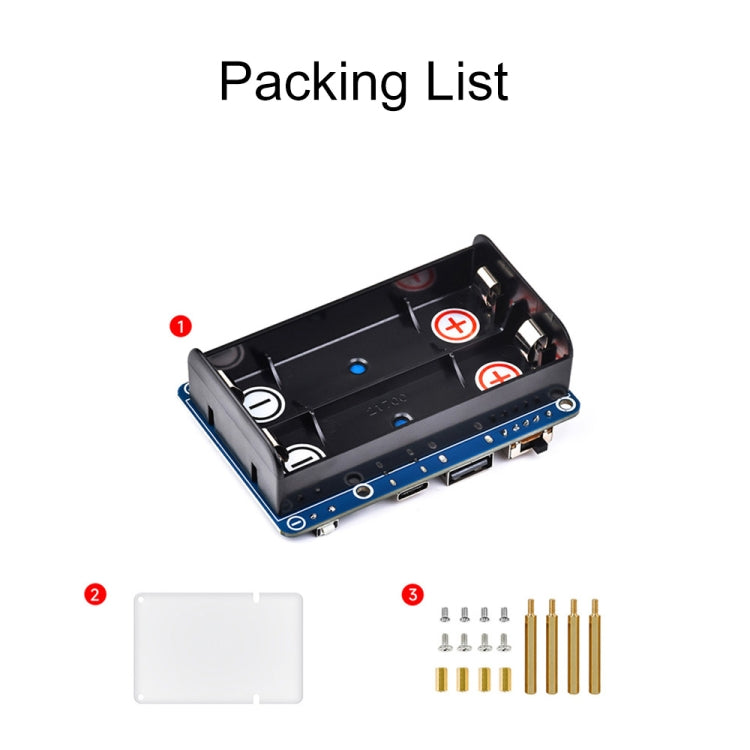 Waveshare 25567 For Raspberry Pi UPS HAT (D), Pogo Pins Connector , Without Battery - Raspberry Pi Accessories by Waveshare | Online Shopping South Africa | PMC TechLife | Buy Now Pay Later Mobicred