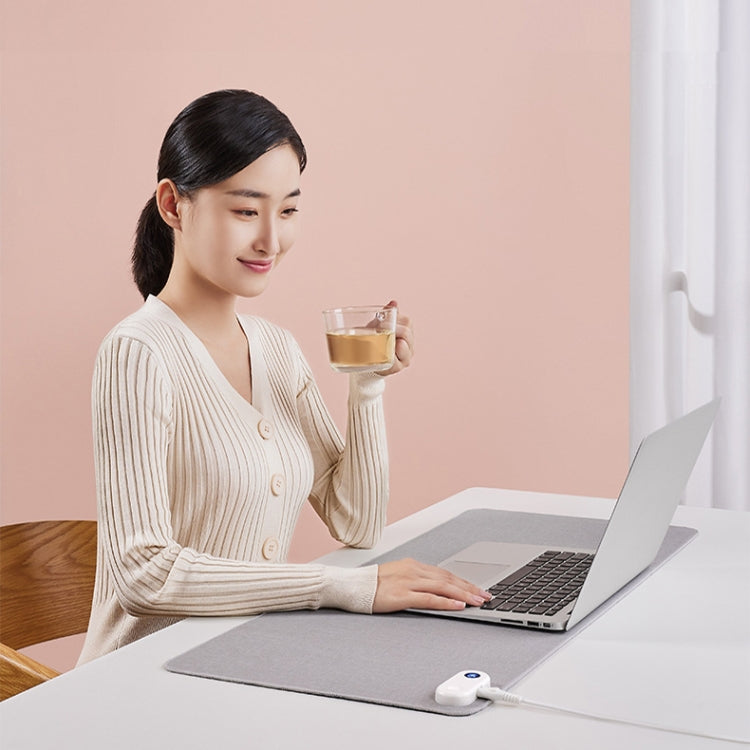 Intelligent Digital Display Timing Heating Mouse Pad Office Desktop Electric Heating Mat, CN Plug, Style:Black 80x33cm