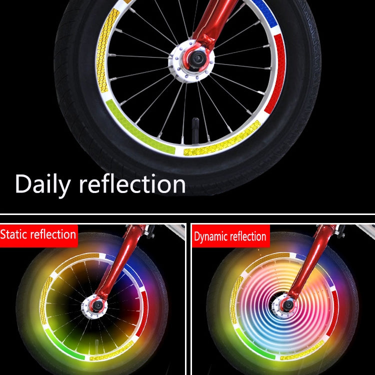 Jg-Phc-12 Children Bicycle Scooter Reflective Sticker Night Warning Riding Contour Sticker(Yellow)