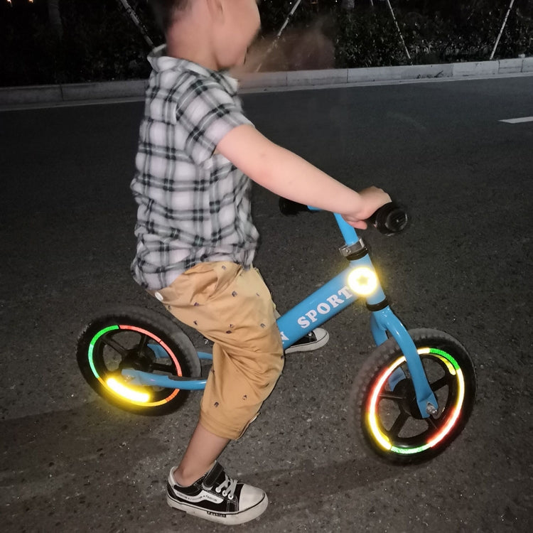 Jg-Phc-12 Children Bicycle Scooter Reflective Sticker Night Warning Riding Contour Sticker(Fluorescence Yellow)