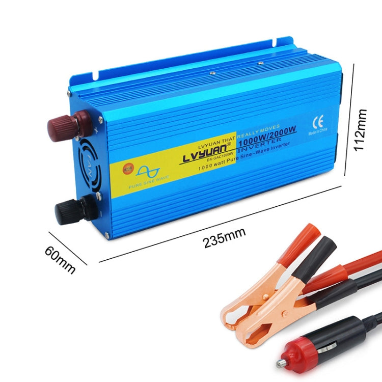 LVYUAN 2000W Car Home Pure Sine Wave Solar Inverter, Specification: 12V To 220V