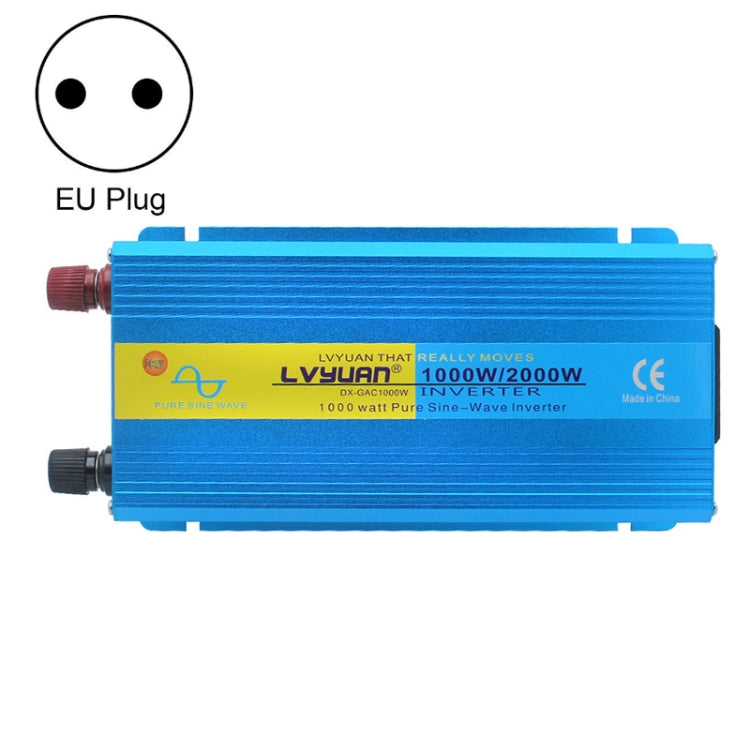LVYUAN 2000W Car Home Pure Sine Wave Solar Inverter, Specification: 12V To 220V EU Plug