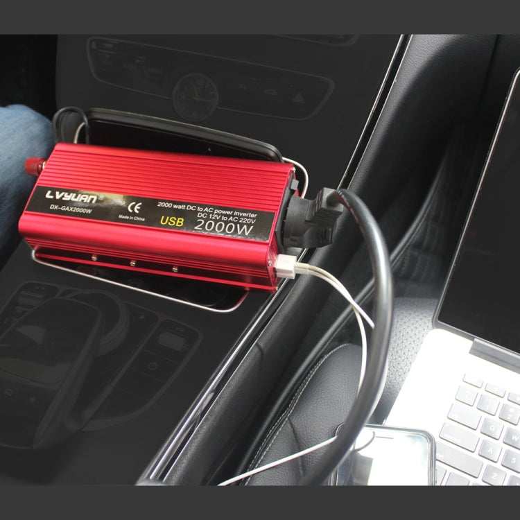 LVYUAN Car Inverter Dual USB Power Converter, Specification: 12V to 110V 1500W US Plug - free shipping - PMC TechLife - Order now!