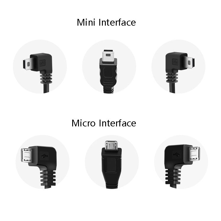 H516 Recording Step-down Line Shrinkage Video Car Charger Line Parking Monitoring Three-Core Power Cord, Model: With Fuse(Mini Right Elbow)