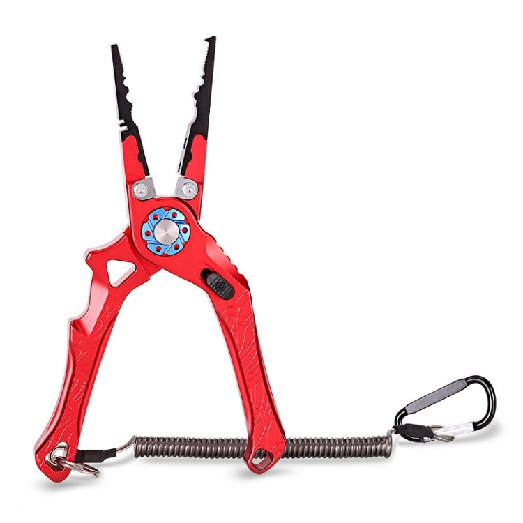 Multifunctional Open-Loop Lead-Pressing Fishing Pliers With Lock(Red) - free shipping - PMC Jewellery - Order now!