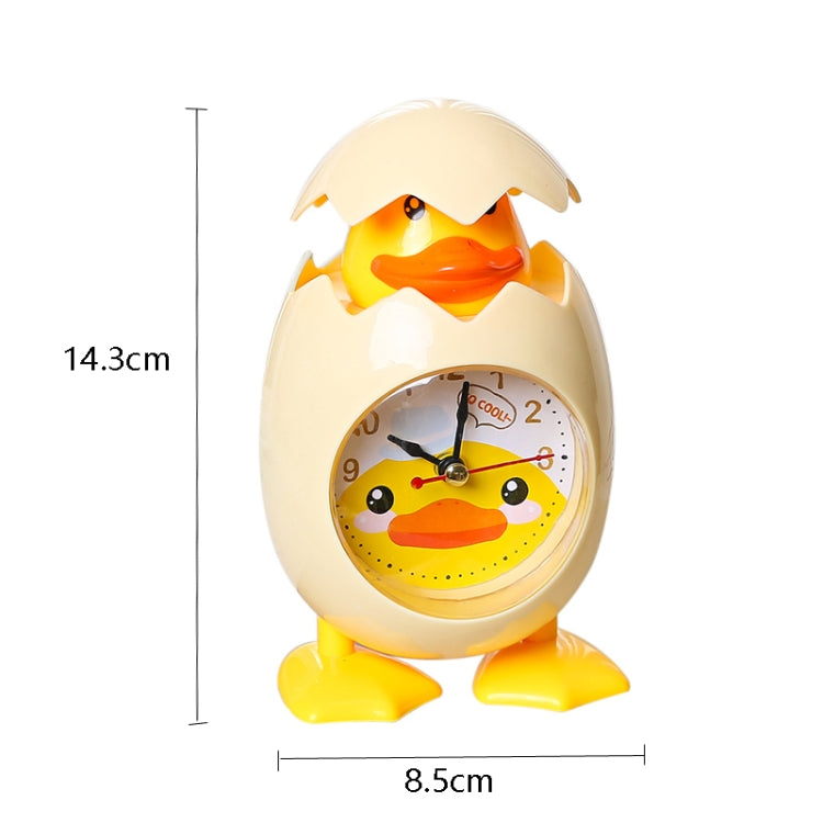 RP001 Cartoon Chicken Eggshell Chicks Alarm Clock Student Gift Children Bedroom Ornaments(Yellow)