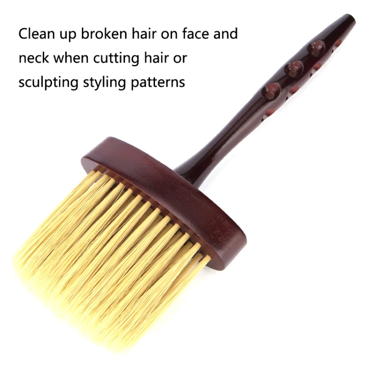 P6036 Long Handle Sweeping Hair Brush Hair Salon Haircut Cleaning Neck Sweeping Brush Household Cleaning Brush(Coffee)