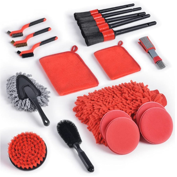 19 in 1 Car Wash Cleaning Brush Electric Drill Brush Head Cleaning Brush Tire Cleaning Brush