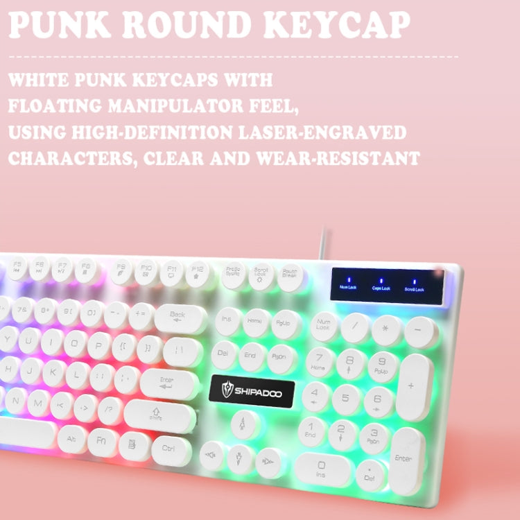 Shipadoo LD-122 4 in 1 Girly Glowing Keyboard + Mouse + Earphone + Mouse Pad Set(Pink Punk) - free shipping - PMC Jewellery - Order now!