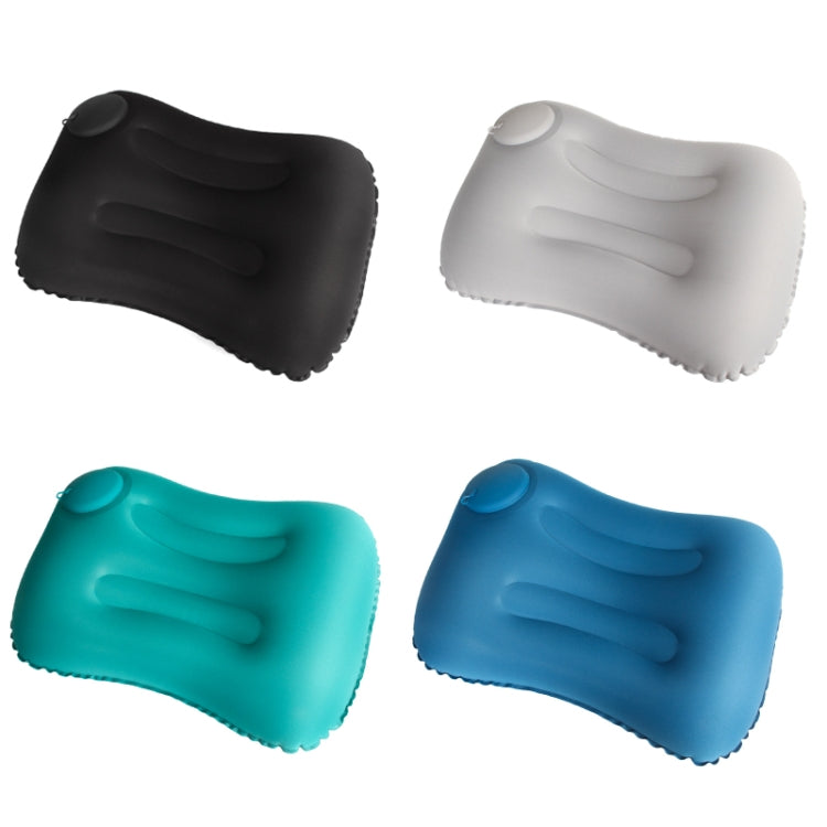 Travel Inflatable Press U-Shaped Neck Guard Pillow, Colour: Milk Silk U018-01���Black���